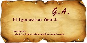 Gligorovics Anett névjegykártya